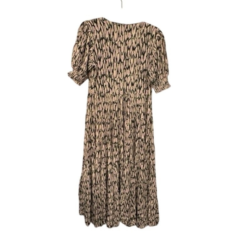 Scotch & Soda Tiered Maxi Dress Medium Elbow Puff Sleeves‎ Keyhole Neck Boho - Picture 8 of 11